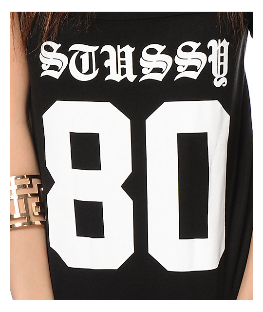 Stussy Old E Stussy 80 Football T-Shirt