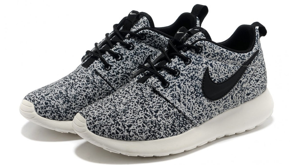 Nike roshe run womens shoes floral black Outlet