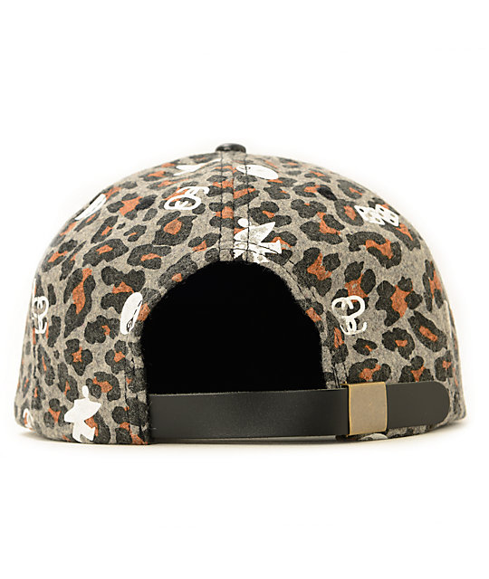 Stussy Leopard Logo Strapback Hat